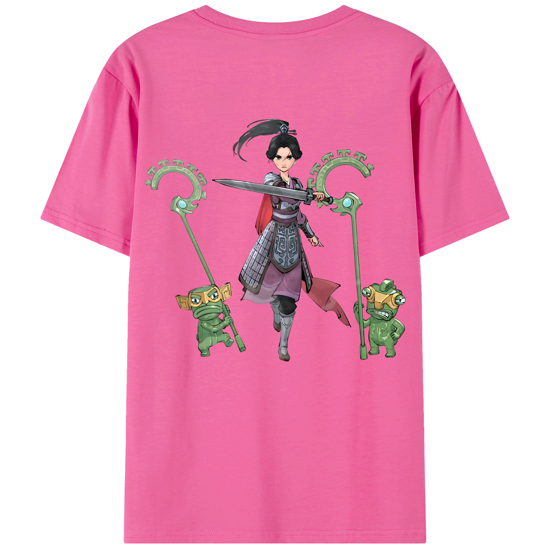 （画像用） Ne Zha 2 ナタ 魔童の大暴れ レディース半袖Tシャツ(バックプリント)